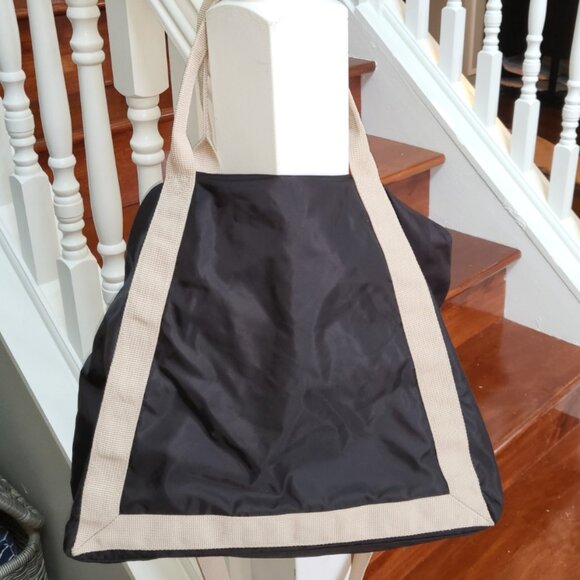 H&M Duffle Bag Overnight Weekender Neutral Preppy Athletic Geometric Normcore - Picture 5 of 16